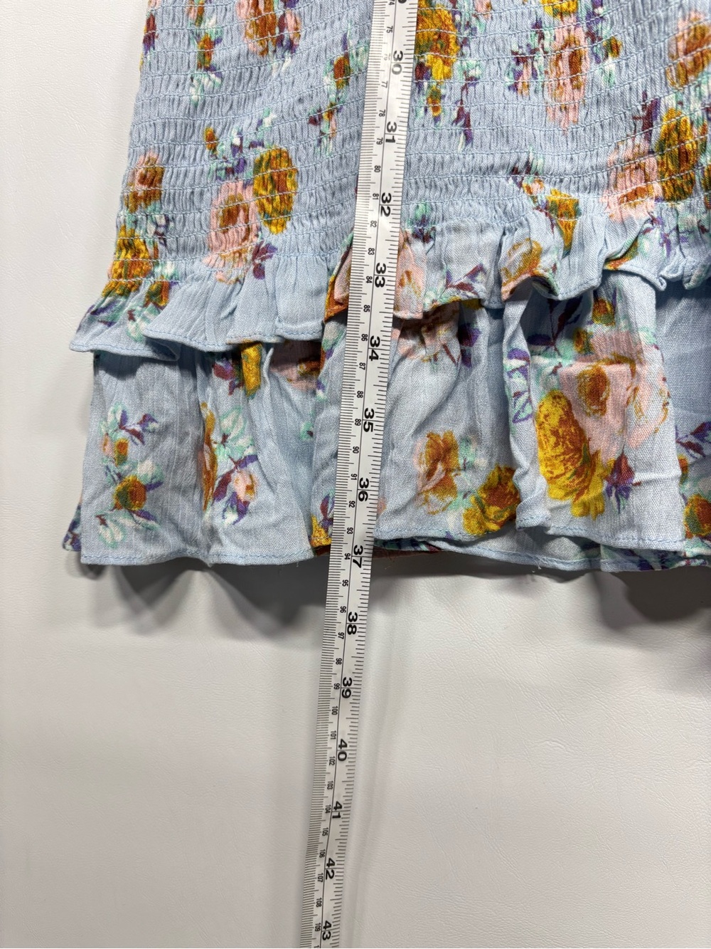 ✨Hem & Thread Floral Smocked Midi Dress Size L - Picture 11 of 11